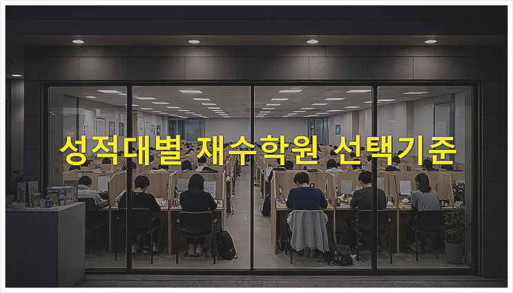  성적대별 재수학원 추천(선택)기준
