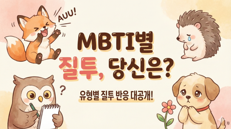  MBTI별 질투할 때 반응, 당신의 유형은 어떻게 질투하나요?
