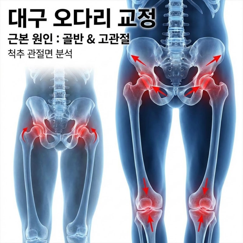 대구오다리교정 , 무릎이 벌어지는 이유는 '골반과 고관절'의 구조적 문제!