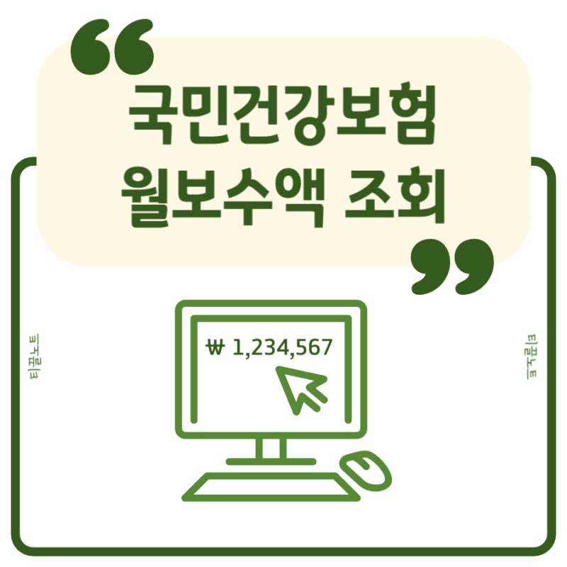국민건강보험 월보수액 조회 방법