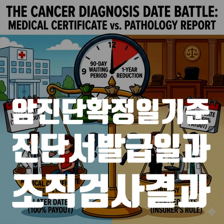  암 진단 확정일 기준: 진단서 발급일과 조직검사 결과일의 차이 (면책기간 90일 분석)