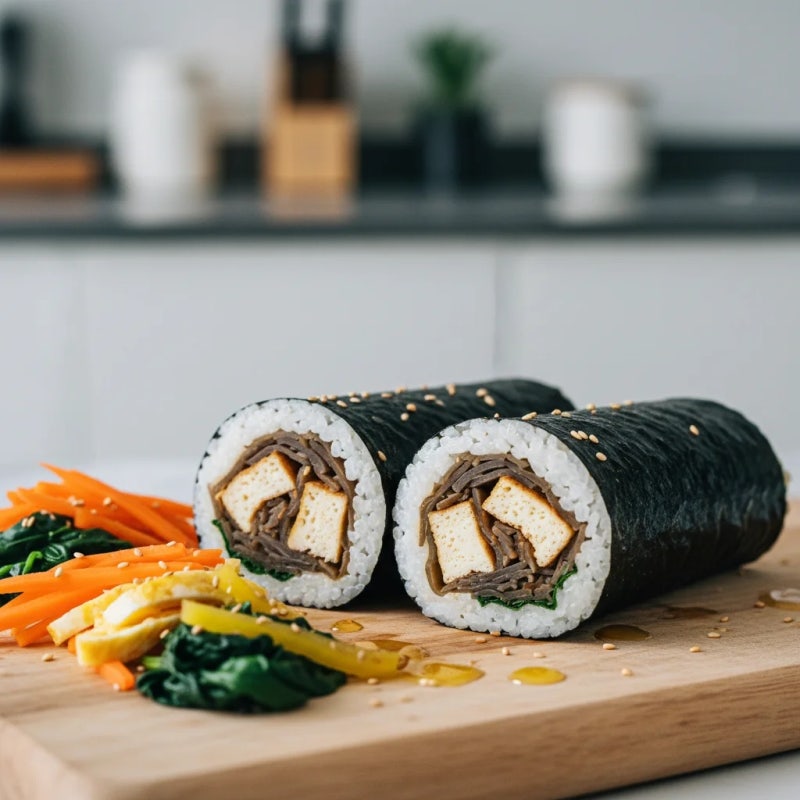 속 편한 김밥 레시피.. 우엉 삶지 않고 볶는 두부 우엉 김밥 만드는 법