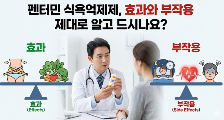  펜터민 식욕억제제, 효과와 부작용 제대로 알고 드시나요?