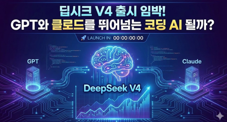  딥시크 V4 출시 임박! GPT와 클로드를 뛰어넘는 코딩 AI 될까?