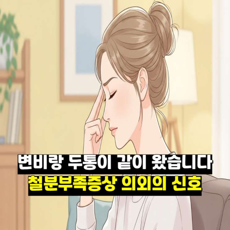  변비랑 두통이 같이 왔습니다, 철분부족증상 의외의 신호
