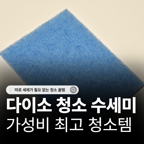 다이소 청소용 수세미 세제없이 바로 쓰는 다이소 청소 추천템