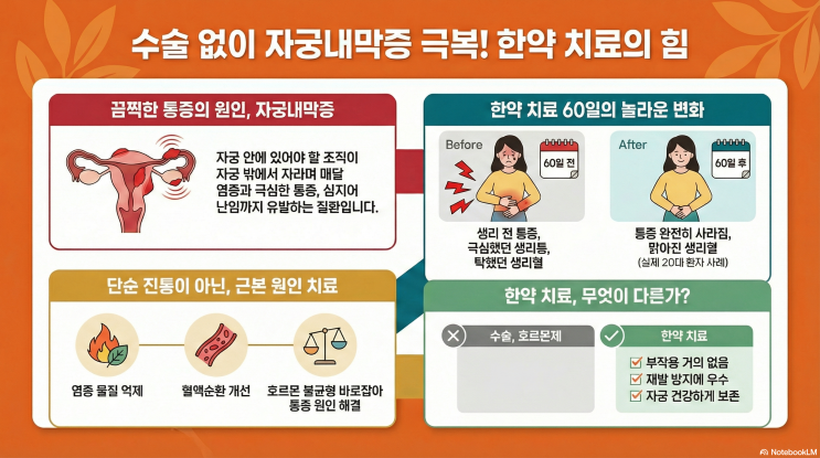  광주 자궁내막증 한의원 한약 치료 사례 광주 자궁내막증 생리통 치료 한의원 신창동 수완지구 첨단 신가동