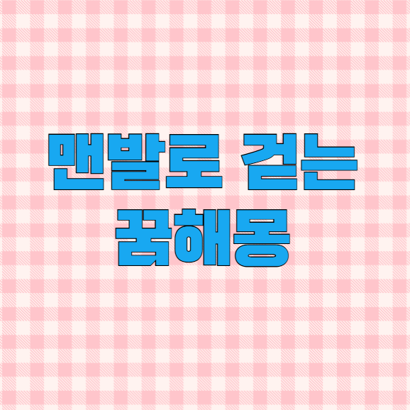 맨발로 걷는 꿈 요즘 마음 상태랑 닮아있더라