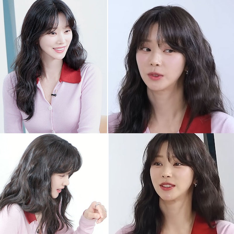 손크기 이슈 이주빈, 얼굴형 예뻐 보이는 굵은 세미 히피펌