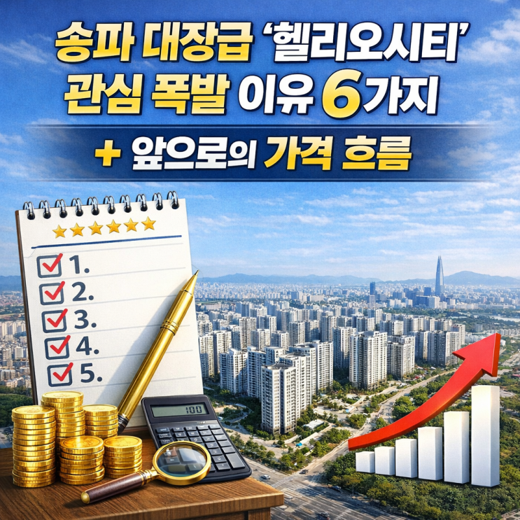  송파 대장급 ‘헬리오시티’ 관심 폭발 이유 6가지 + 앞으로의 가격 흐름