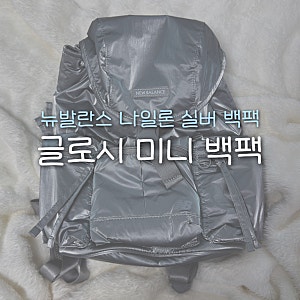 뉴발란스 실버 가방 글로시 미니 백팩 가볍고 많이 들어가는 보부상 가방 내돈내산 강추 후....
