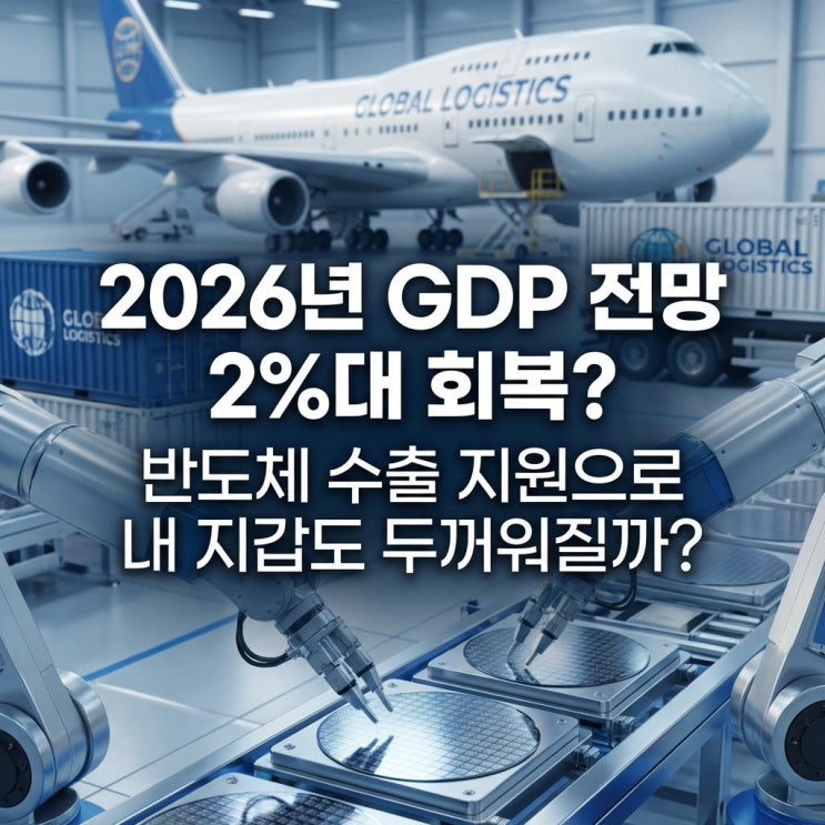  2026년 GDP 전망 2%대 회복? 반도체 수출 지원으로 내 지갑도 두꺼워질까?