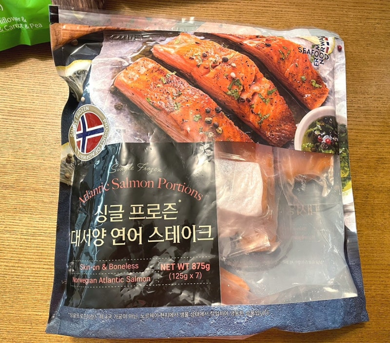 트레이더스 재구매템 추천!!유아식 연어로 좋은 트레이더스 싱글프로즌 대서양 연어 스테이....