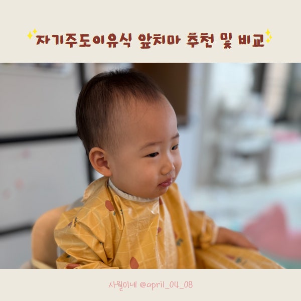 [이유식 추천템]베이비클로 자기주도이유식 앞치마, 이유식 턱받이 추천, 아이주, 지니랑