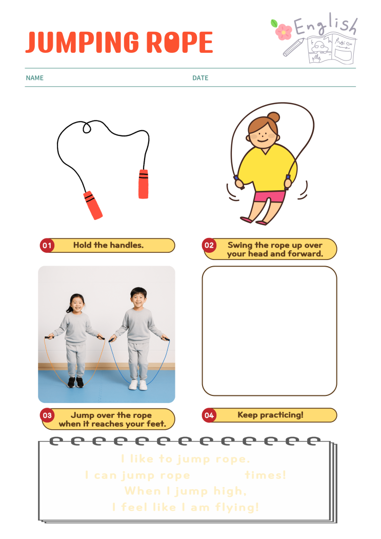  [영어원서] Jump rope 줄넘기 하는 방법 영어로 배워볼까요