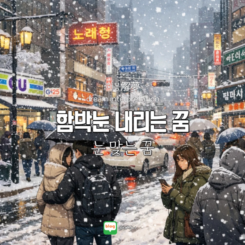 함박눈 펑펑 내리는 꿈, 온몸으로 맞는 꿈 해몽