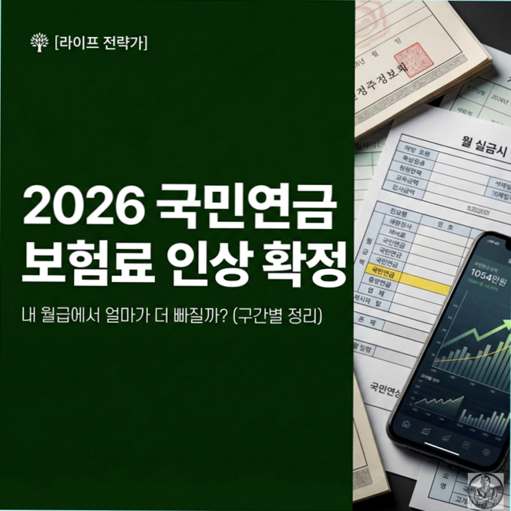  2026 국민연금 9.5% 인상, 내 월급에서 얼마 더 빠질까? (300/500만원 구간별 계산)