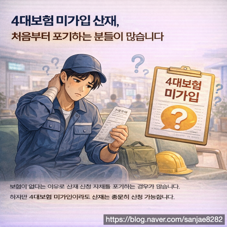 계약서 없어도 산재된다 4대보험 미가입 산재 신청 가이드
