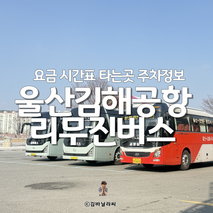  울산 김해 공항 리무진버스 1월 최신 요금 시간표 주차 정보