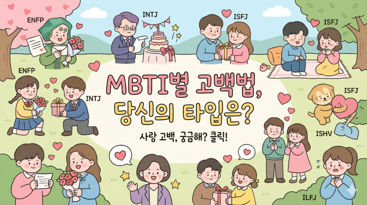  MBTI별 고백하는 방식, 당신의 유형은 어떻게 마음을 전하나요?