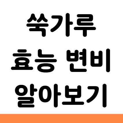  쑥가루 효능 변비 보관 부작용