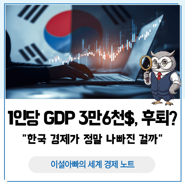  1인당 GDP 3만 6천 달러로 후퇴, 한국 경제가 정말 나빠진 걸까?