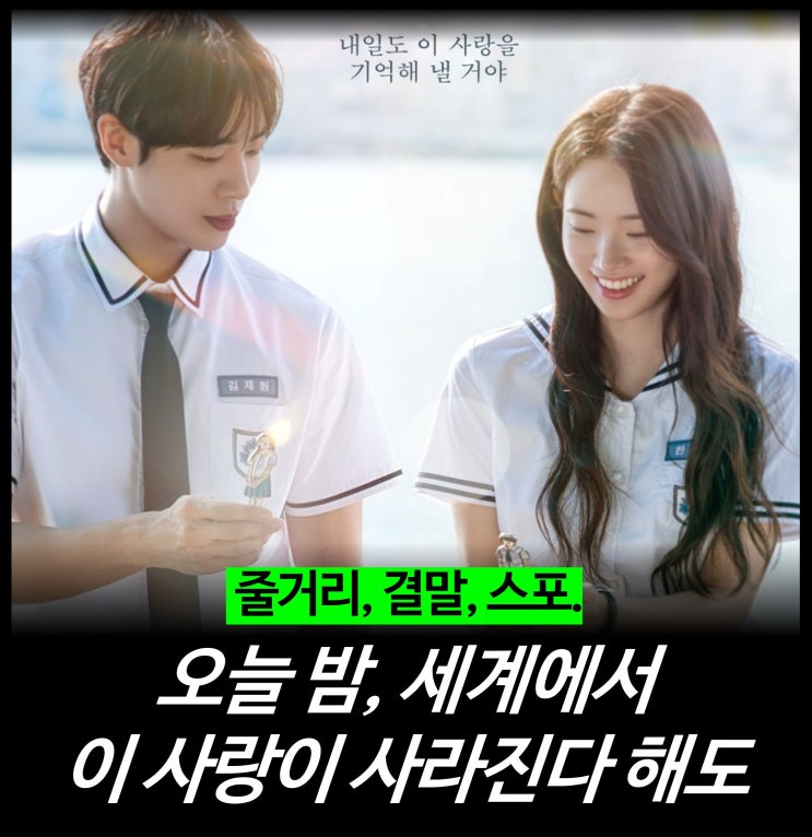  [최신 영화 리뷰] 오늘 밤, 세계에서 이 사랑이 사라진다 해도 - 결말, 일본 원작, 책, 노래, OTT