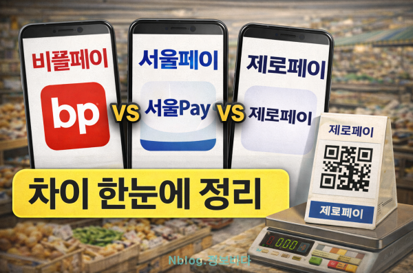 비플페이 vs 서울페이 vs 제로페이｜차이 한눈에 정리
