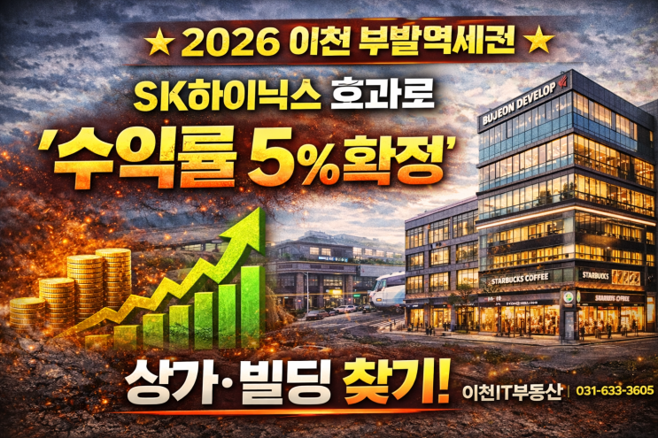   [2026년 대예측] 이천 부발역세권 상가·빌딩, SK하이닉스 타고 '수익률 5%↑' 진짜 가능? (실거래 심층 분석)