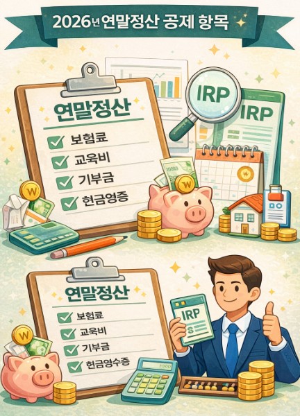  2026년 연말정산 환급 많이 받는 방법, 연말정산 공제 항목 체크리스트