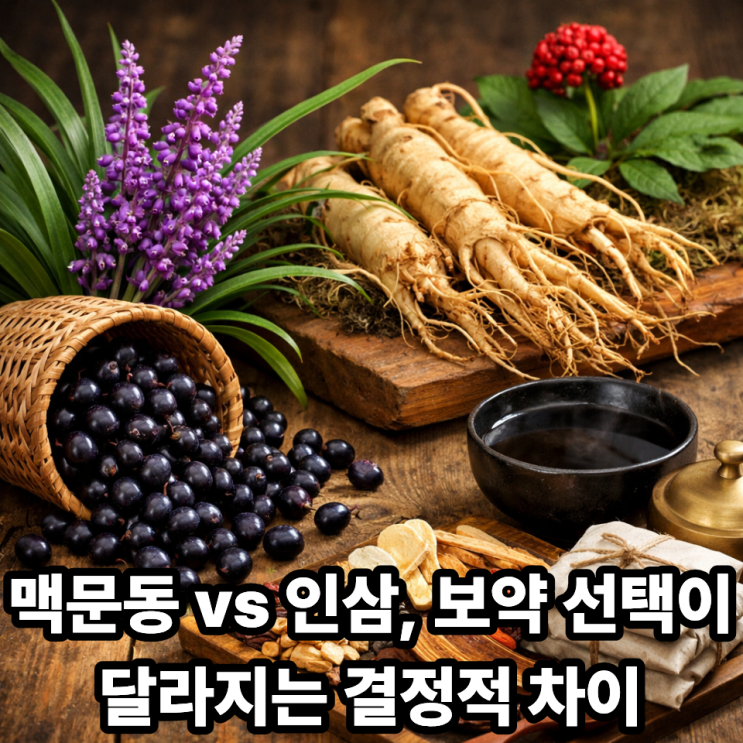  맥문동과 인삼, 보약 효과의 차이｜내 몸에 맞는 선택법 정리