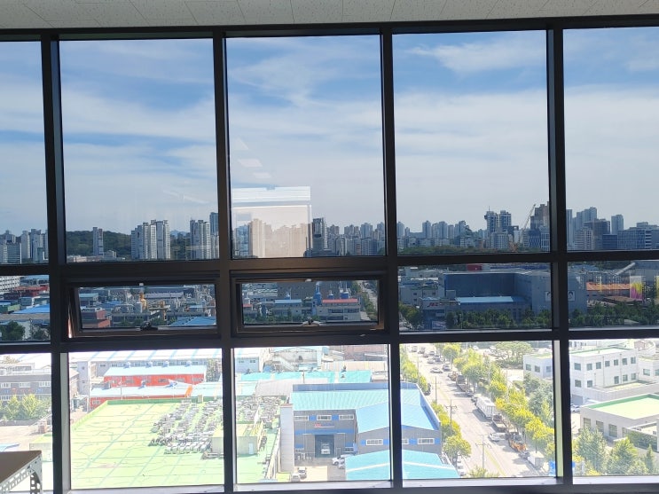 구로 사무실 단열 필름 유리 창문 자외선 햇빛 시선차단 썬팅