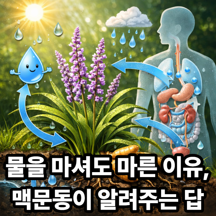  맥문동은 어떻게 수분 대사를 돕을까? 몸속 ‘마름’을 조절하는 한의학 원리