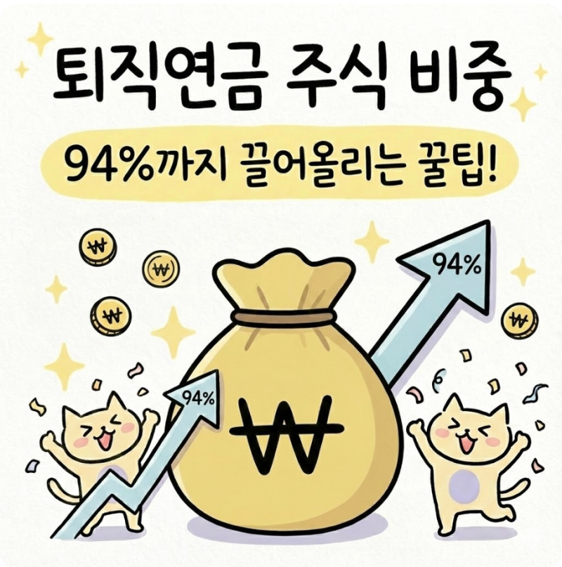 퇴직연금 주식 비중 94%까지 끌어올리는 꿀팁!