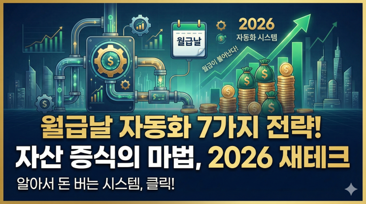  월급날 자동화 시스템, 급여일에 돈이 알아서 불어나는 2026년 직장인 재테크 전략 7가지
