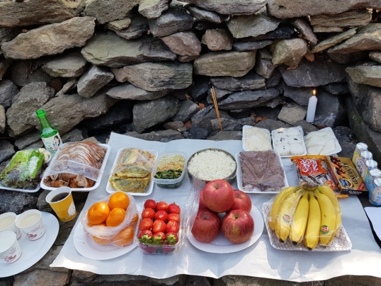  전통 제사상과 신모시기 산기도 차례상차림 치유회복기도