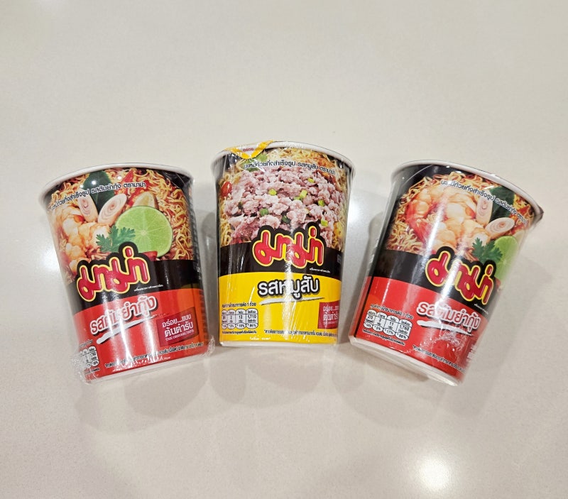 태국 컵라면 추천! 편의점에서 마마라면 종류별로 사옴