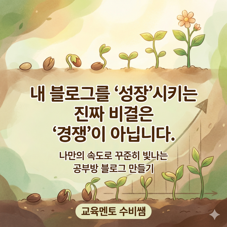  남과 비교하지 않아도 괜찮아요 블로그는 ‘속도’가 아니라 ‘방향’입니다
