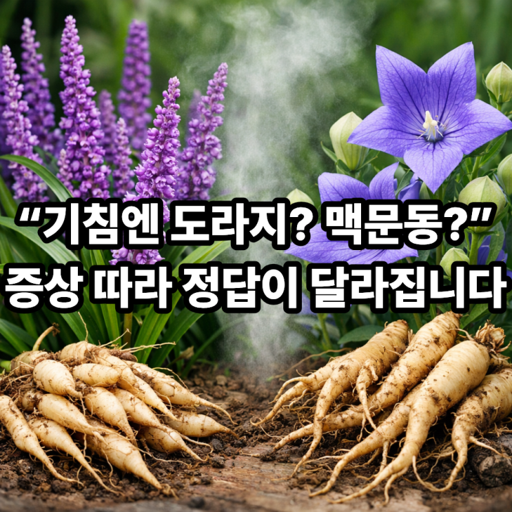  맥문동 vs 도라지, 기침에 더 잘 맞는 조합은? 증상별 한방 해석