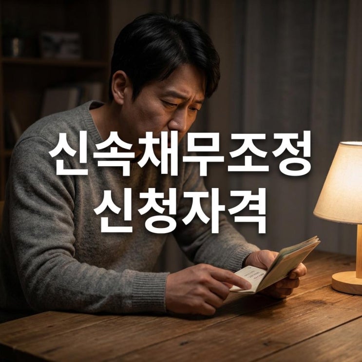  신속채무조정 신청자격 카드 연체 직전이라면? 신용회복위원회로 숨통 트는 법 (2026년 최신)