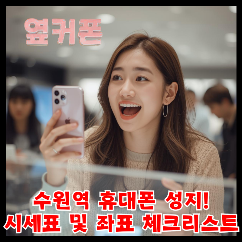 수원역 휴대폰 성지 시세표 및 좌표! 체크리스트 정리
