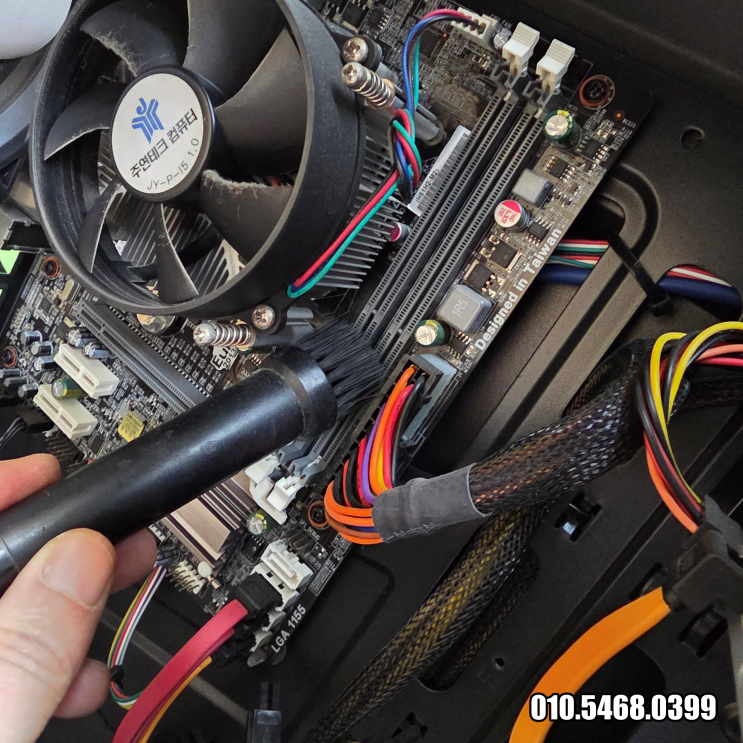  은평구 불광동 컴퓨터수리 모니터 화면 깨짐 DDR3 16GB 메모리 접불 출장 해결