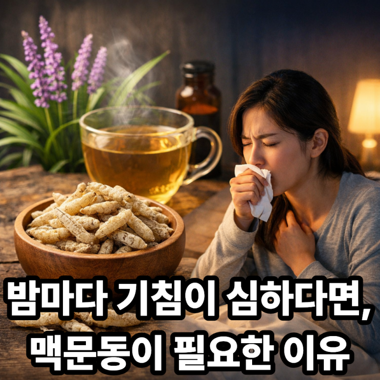  밤에 기침이 심할 때 맥문동이 도움 되는 이유｜잠 못 드는 기침 완화 관리법