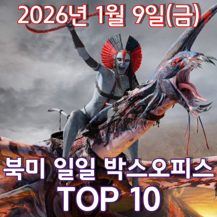  [북미 박스오피스] 일일 TOP 10 - 2026년 1월 9일(금)