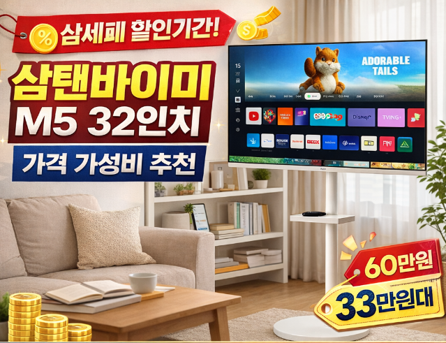  삼탠바이미 M5 32인치 삼세페 할인기간 가격 가성비 추천
