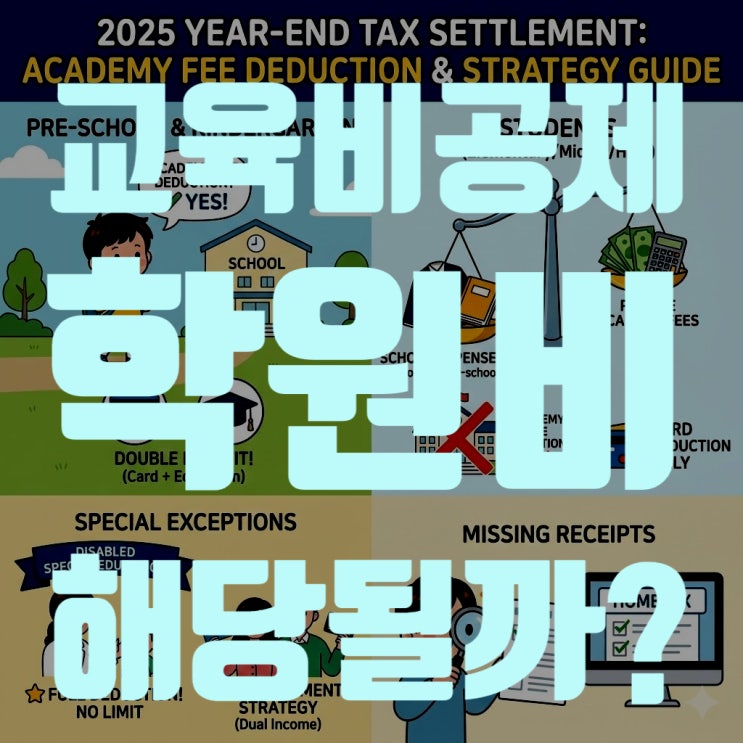  2026년 1월 연말정산: 교육비 공제에서 학원비는 해당될까?