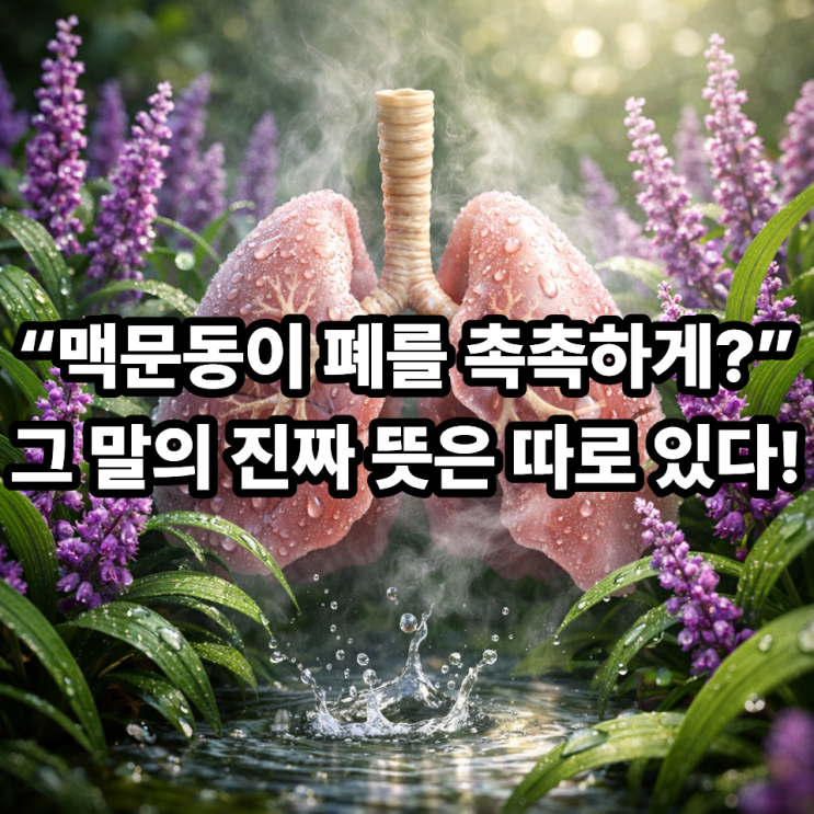  맥문동이 폐를 촉촉하게 만든다는 뜻, 한의학적으로 쉽게 풀어보기