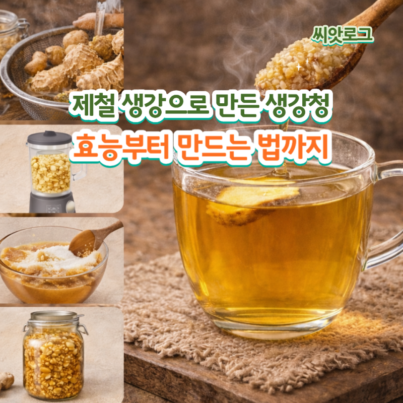제철 생강으로 만든 생강청 효능부터 만드는 법까지, 겨울 생강차로 따뜻하게
