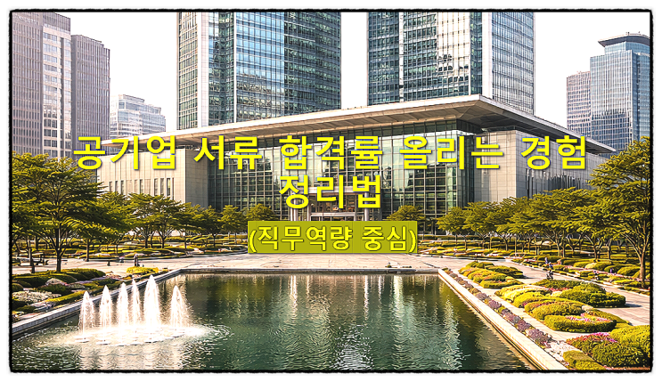 [공기업채용] 공기업 서류 합격률 올리는 경험 정리법
