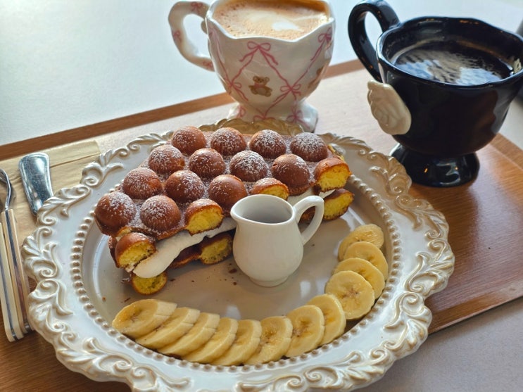  안산 고잔동 디저트카페 냐냐 NYANYA 겉바속촉 홍콩 와플 맛집